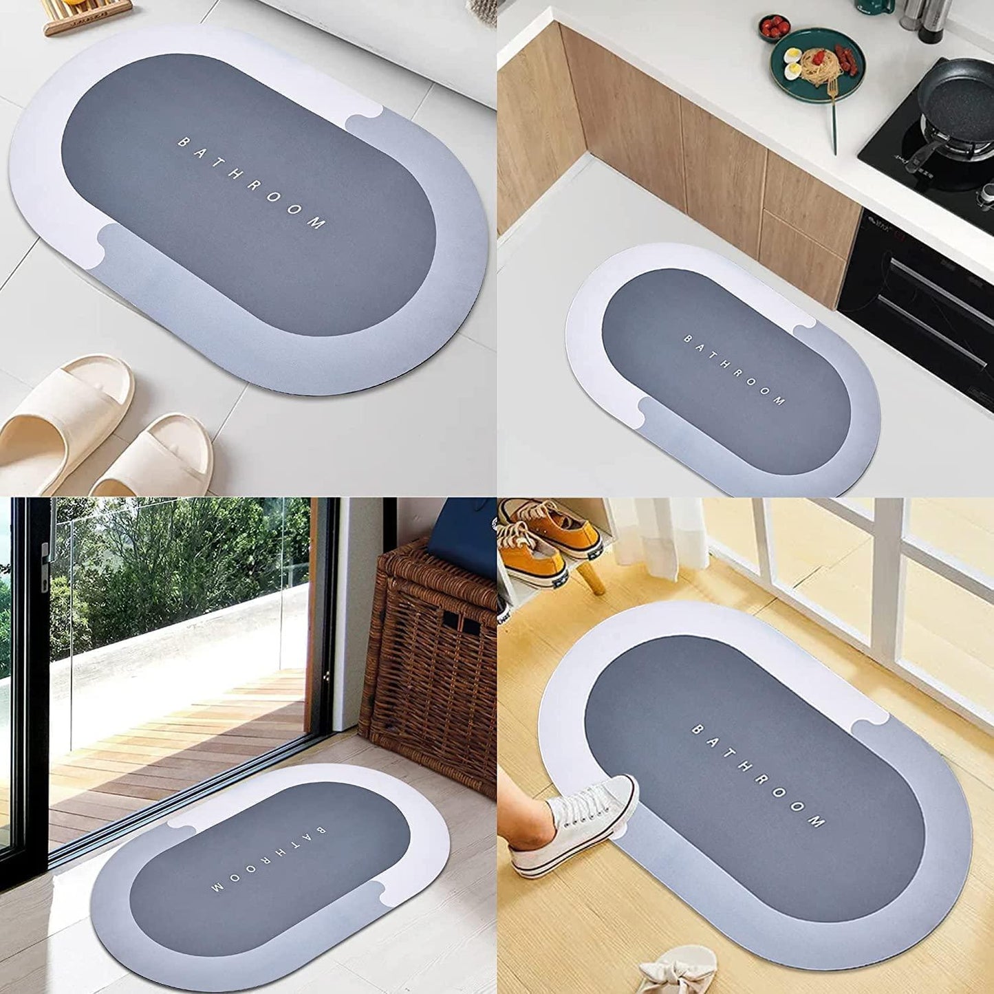 UZQIC AquaShield Quick Drying Bath Mat
