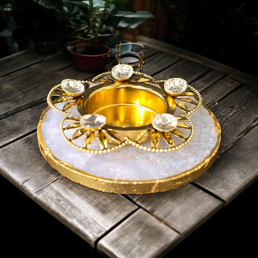 Radiant Stone Diya