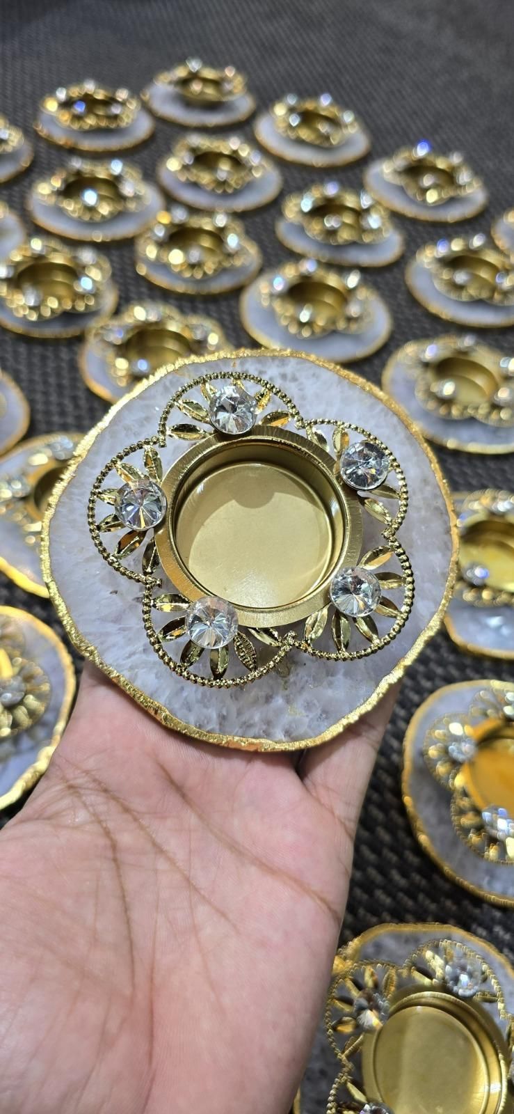 Radiant Stone Diya