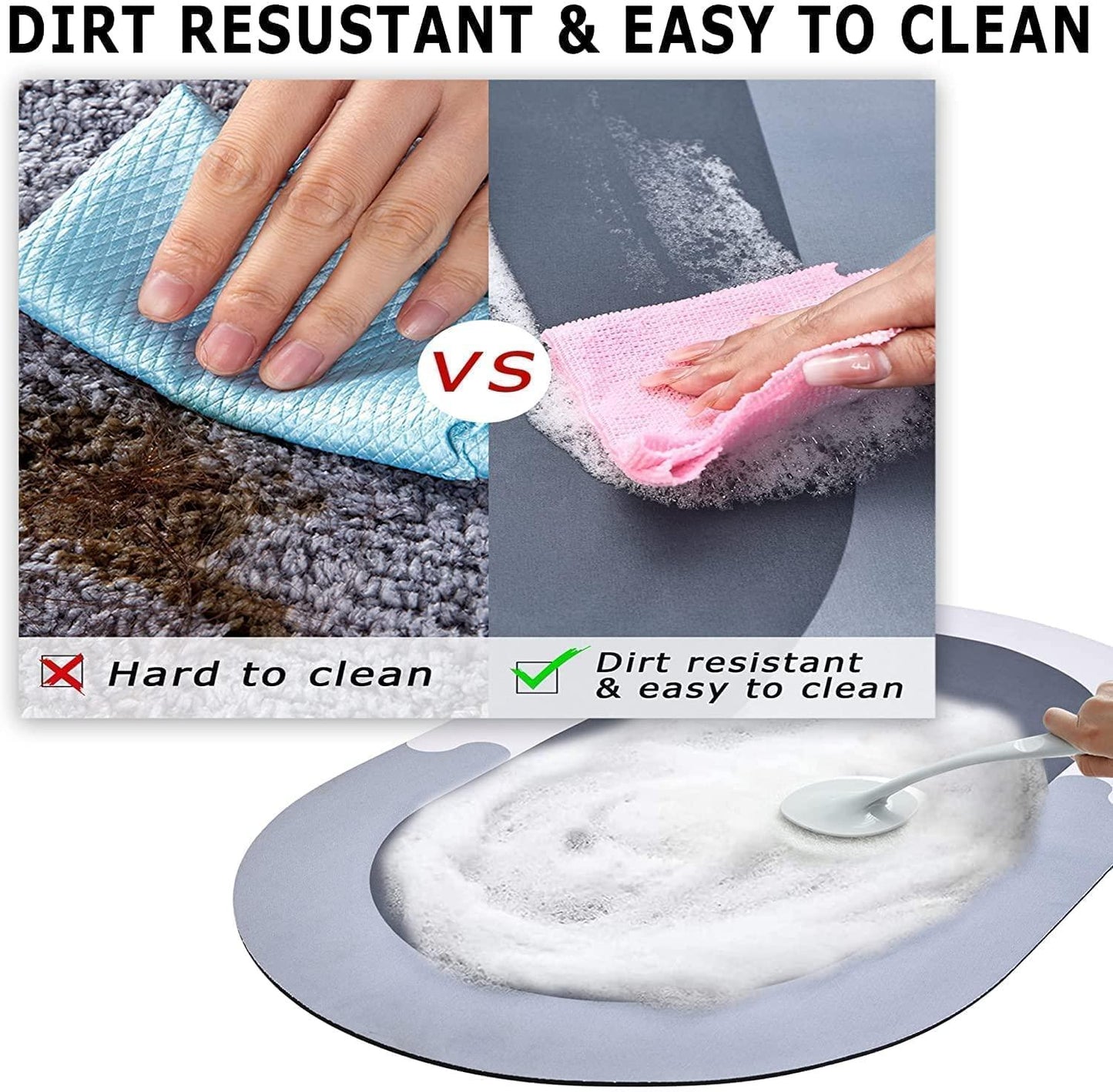 UZQIC AquaShield Quick Drying Bath Mat