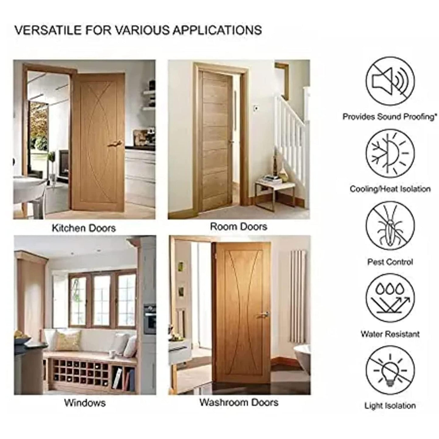 GuardSeal Waterproof Door Foam – Brown (Pack of 2)