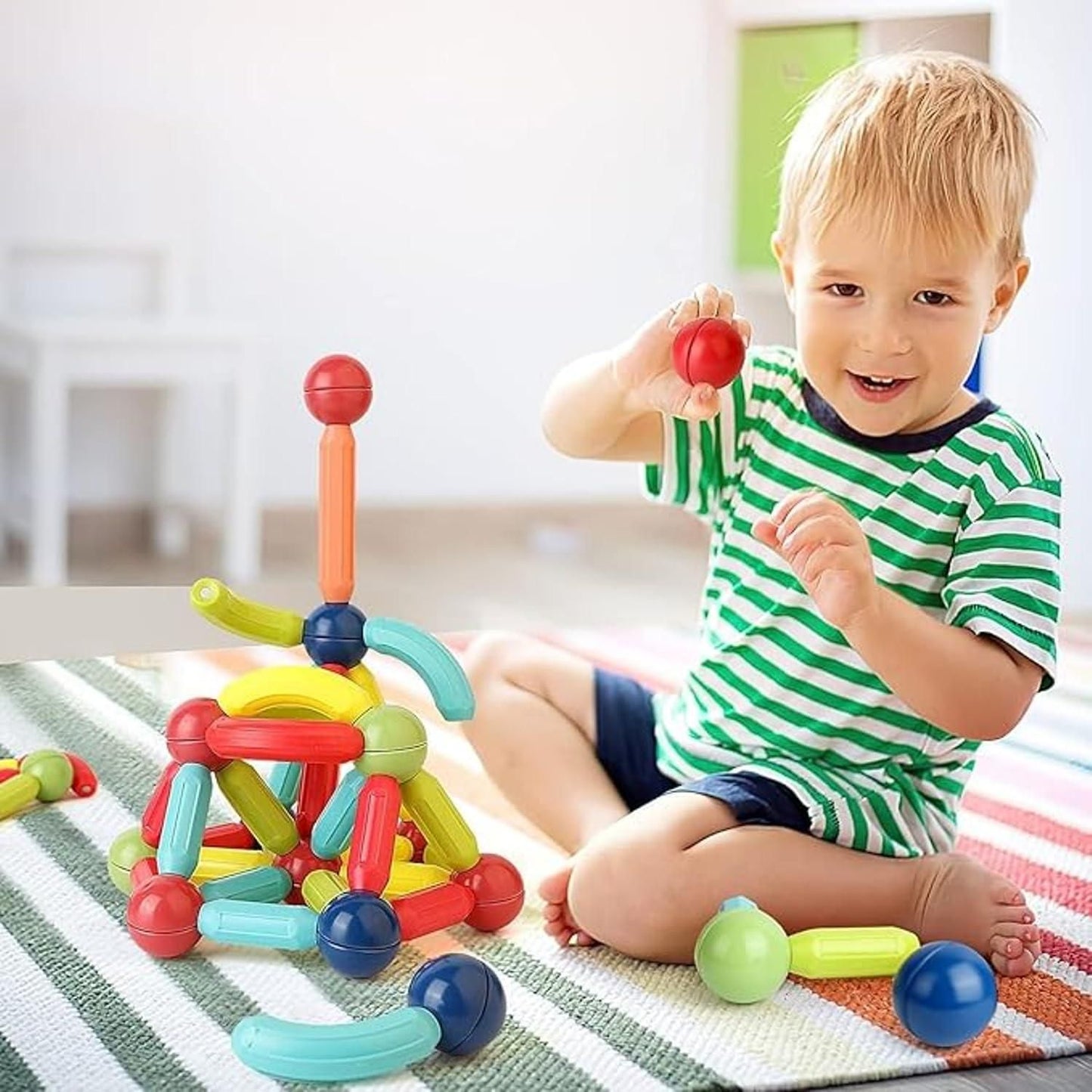 Magnetic Build & Play Blocks - 36 pcs Building Set for Kids