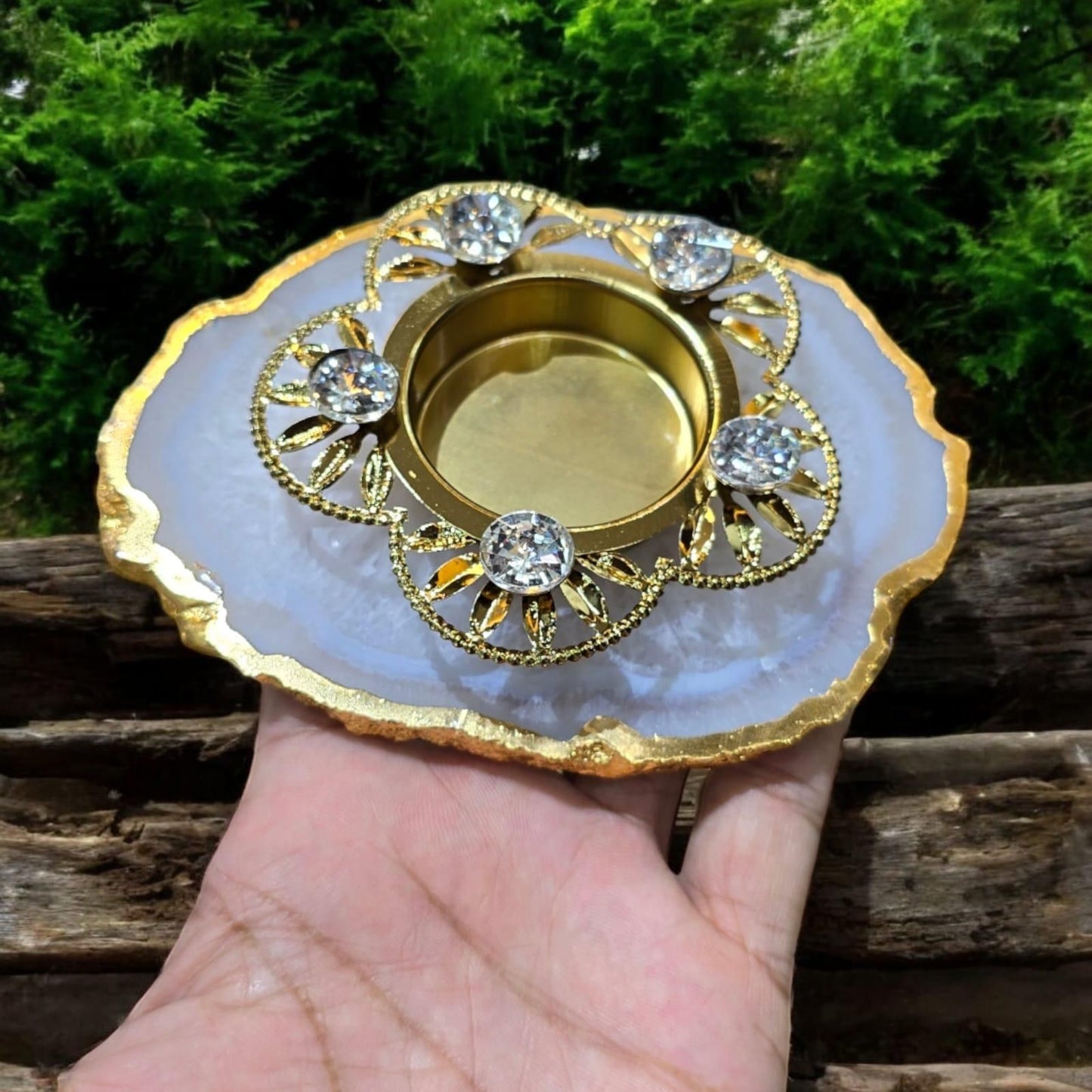 Radiant Stone Diya