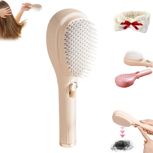 Self-Cleaning Hairbrush