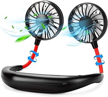 Hands-Free Neckband Fan